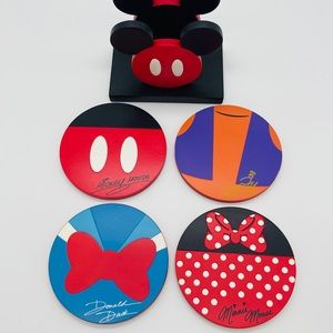 Disney Parks Mickey & Friends Character Coaster Set Of 4 NIB